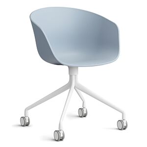 HAY About a Chair AAC24 bureaustoel - Wit onderstel-Slate Blue