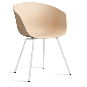 HAY About a Chair AAC26 - wit onderstel-Pale Peach