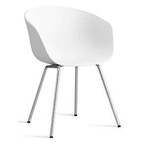 HAY About a Chair AAC26 - chrome onderstel-White