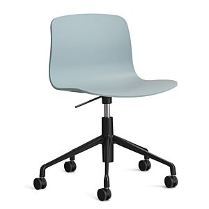 HAY About a Chair AAC50 gasveer bureaustoel - zwart onderstel-Dusty blue