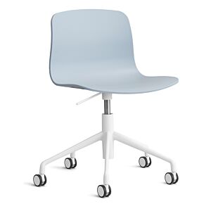 HAY About a Chair AAC50 gasveer bureaustoel - wit onderstel-Slate Blue