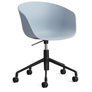 HAY About a Chair AAC52 gasveer bureaustoel - Zwart onderstel-Slate Blue