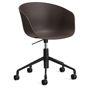 HAY About a Chair AAC52 gasveer bureaustoel - Zwart onderstel-Raisin
