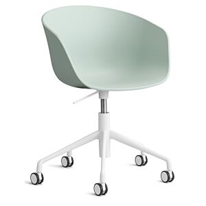 HAY About a Chair AAC52 gasveer bureaustoel - Wit onderstel-Dusty Mint