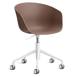 HAY About a Chair AAC52 gasveer bureaustoel - Wit onderstel-Soft Brick