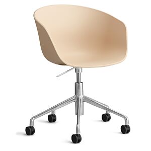 HAY About a Chair AAC52 gasveer bureaustoel - Chrome onderstel-Pale Peach