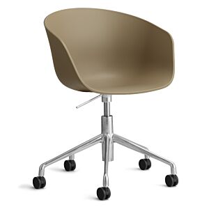 HAY About a Chair AAC52 gasveer bureaustoel - Chrome onderstel-Clay