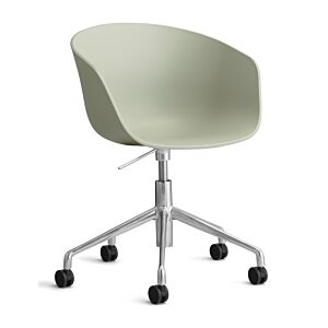 HAY About a Chair AAC52 gasveer bureaustoel - Chrome onderstel-Pastel green