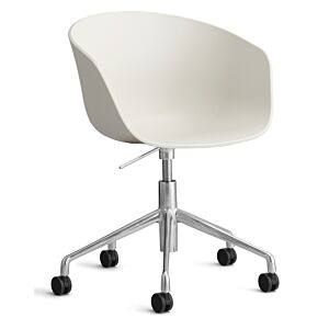 HAY About a Chair AAC52 gasveer bureaustoel - Chrome onderstel-Melange Cream