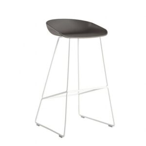 HAY About a Stool AAS38 barkruk wit onderstel-Zithoogte 65 cm-Grey