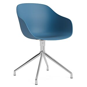 HAY AAC 220 stoel - chrome onderstel-Azure blue