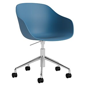 HAY AAC 252 bureaustoel-Chrome onderstel-Azure blue