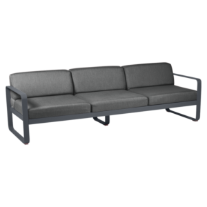 Fermob Bellevie 3-zits loungebank met graphite grey zitkussen-Anthracite