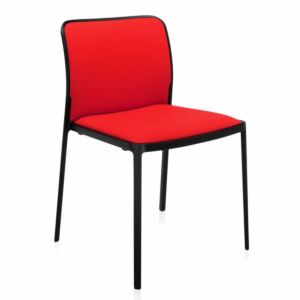 Kartell Audrey Soft zwart stoel-Rood-Zonder armleuning