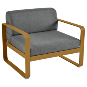 Fermob Bellevie fauteuil met graphite grey zitkussen-Gingerbread