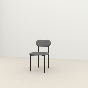 Studio HENK Oblique Chair bekleed zwart frame-Cube Grey 65