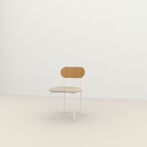 Studio HENK Oblique Chair wit frame-Cube Light Grey 60-Hardwax oil natural