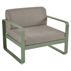Fermob Bellevie fauteuil met grey taupe zitkussen-Cactus