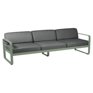 Fermob Bellevie 3-zits loungebank met graphite grey zitkussen-Cactus