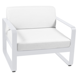 Fermob Bellevie fauteuil met off-white zitkussen-Cotton white