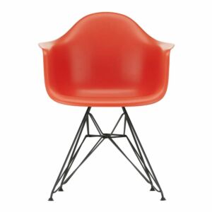 Vitra Eames DAR stoel zwart gepoedercoat onderstel-Poppy red