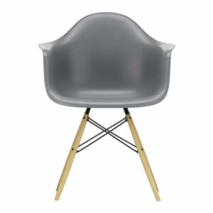Vitra Eames DAW stoel met esdoorn goud onderstel-Graniet grijs