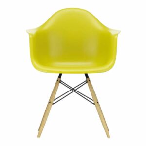 Vitra Eames DAW stoel met esdoorn goud onderstel-Mosterd geel
