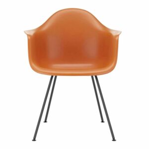 Vitra Eames DAX stoel met zwart onderstel-Roest oranje