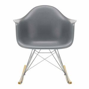 Vitra Eames RAR schommelstoel met verchroomd onderstel-Graniet grijs