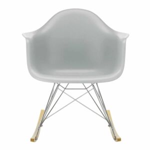 Vitra Eames RAR schommelstoel met verchroomd onderstel-Helder grijs