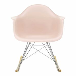 Vitra Eames RAR schommelstoel met verchroomd onderstel-Pale rose