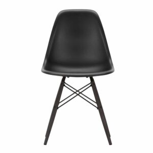 Vitra Eames DSW stoel met zwart esdoorn onderstel-Zwart