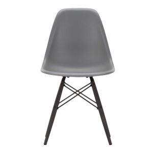 Vitra Eames DSW stoel met zwart esdoorn onderstel-Graniet grijs