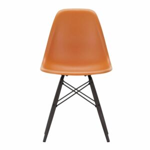 Vitra Eames DSW stoel met zwart esdoorn onderstel-Roest oranje