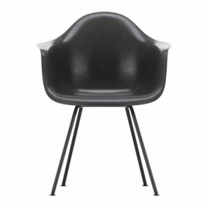 Vitra Eames DAX Fiberglass stoel met zwart onderstel-Elephant Hide Grey