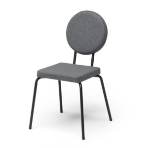 Puik Option Chair stoel-Grijs-Vierkante zit, ronde rug