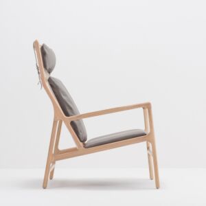 Gazzda Dedo Dakar leather Lounge chair stoel-Grey 1258