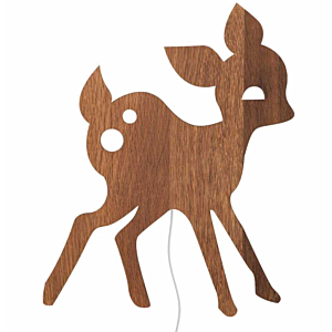 Ferm Living My Deer wandlamp-Gerookt eiken