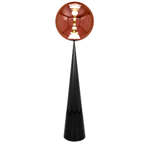 Tom Dixon Globe Fat LED vloerlamp-Copper