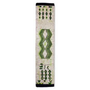 HKliving Hand Knotted Woolen Runner Neon Green - 80x370