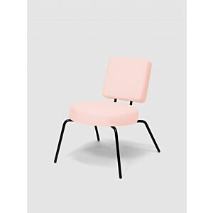 Puik Option Lounge fauteuil-Roze-Ronde zit, vierkante rug