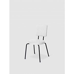 Puik Option Chair stoel-Licht grijs-Ronde zit, vierkante rug