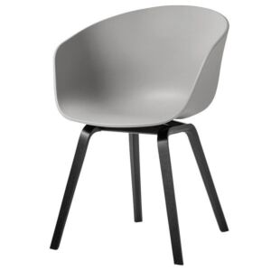 HAY About a Chair AAC22 stoel zwart onderstel-Concrete Grey