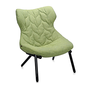 Kartell Foliage stoel-Frame zwart-Trevira groen