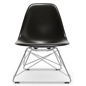 Vitra Eames LSR loungestoel met verchroomd onderstel-Diepzwart