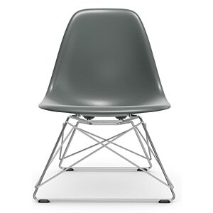 Vitra Eames LSR loungestoel met verchroomd onderstel-Graniet grijs