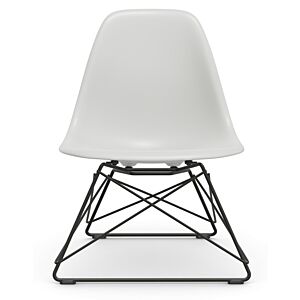 Vitra Eames LSR loungestoel met zwart onderstel-Cotton white