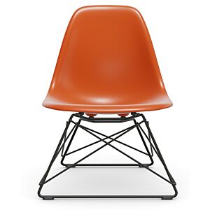 Vitra Eames LSR loungestoel met zwart onderstel-Rusty oranje