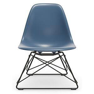 Vitra Eames LSR loungestoel met zwart onderstel-Zee blauw