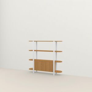 Studio HENK Oblique Cabinet OB-4L wit frame-155 cm (2 frames)-Hardwax oil natural